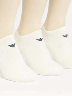 model 21816197 ponožky na nohy bavlněné bílé pohodlné 3Pack - Emporio Armani