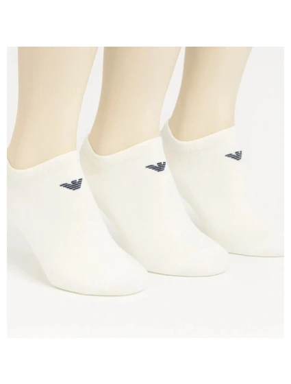 Emporio Armani Calza ponožky bavlnené biele pohodlné 3-pack Emporio Armani Calza ponožky bavlnené biele pohodlné 3-pack