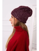 Fleecová čiapka Edyta K298 tmavo fialová Fleecová čiapka Edyta K298 tmavo fialová