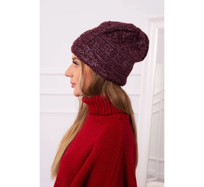 Fleecová čiapka Edyta K298 tmavo fialová Fleecová čiapka Edyta K298 tmavo fialová