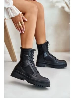 Skórzane Trapery Botki Męskie Ocieplane Big Star OO174164 Czarne Skórzane Trapery Botki Męskie Ocieplane Big Star OO174164 Czarne