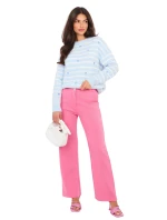 Spodnie IT SP model 21910988 ciemny różowy - FPrice Spodnie IT SP model 21910988 ciemny różowy - FPrice