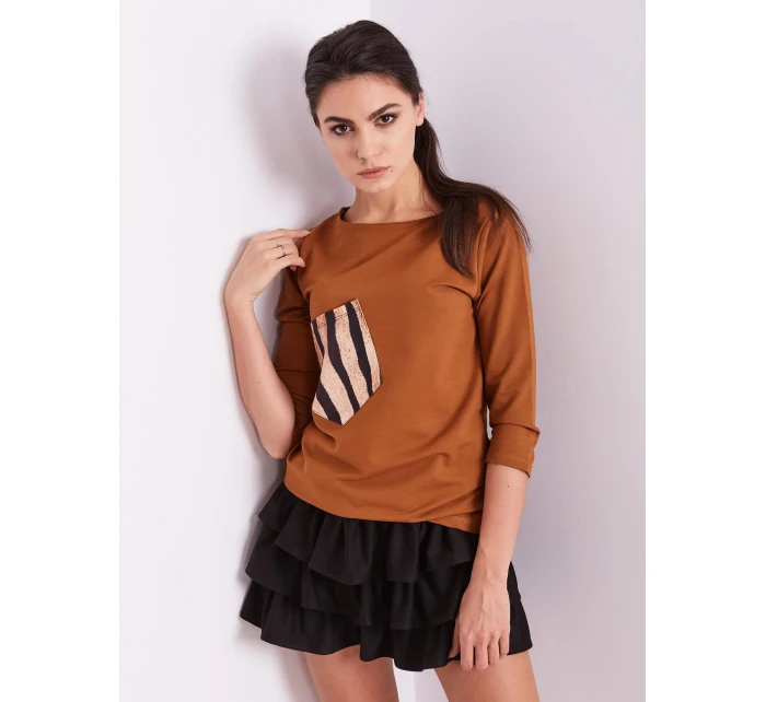 Blúzka CZ BZ 1694.08 svetlohnedá Blúzka CZ BZ 1694.08 svetlohnedá