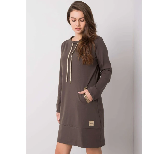 Šaty RV SK 6067.15X tmavá khaki