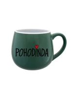 POHODINDA - zelený keramický hrníček 300 ml