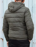 Pánska prešívaná zimná bunda s kapucňou zelená FashionStreet TX4846