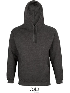 SOL'S Condor Unisex mikina s kapucňou 25.3815 uhlovo sivá melírovaná