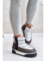 Niskie Śniegowce Na Grubej Podeszwie D.Franklin DFSH371010 Srebrne