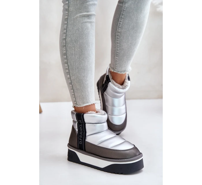 Niskie Śniegowce Na Grubej Podeszwie D.Franklin DFSH371010 Srebrne