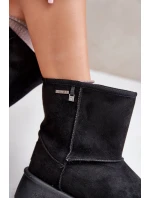 Wysokie Śniegowce Damskie Na Platformie Big Star OO274898 Czarne Wysokie Śniegowce Damskie Na Platformie Big Star OO274898 Czarne