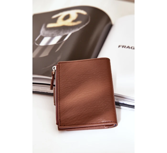 Portfel Damski Eko Skórzany Brązowy Jezorea