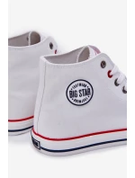 Materiałowe Trampki Męskie Big Star NN174305 HI-POLY SYSTEM Białe