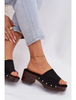 Dámské sandály na s zlatými přezkami Černé model 21951383 - Boto