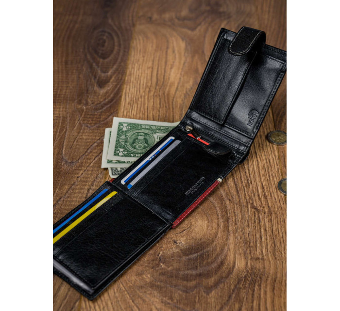 Pánske peňaženky 324L RBA D BLACK RED čierna