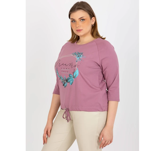 Dámská halenka RV BZ model 18025666 tmavě růžová - FPrice Dámská halenka RV BZ model 18025666 tmavě růžová - FPrice