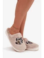 Dámske kožušinové papuče so srdcom - béžové Amandra Dámske kožušinové papuče so srdcom - béžové Amandra