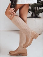 Dámske khaki ponožkové čižmy Dstreet ZY1308