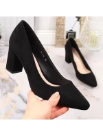 W model 21186854 černé semišové lodičky na jehlovém podpatku - SERGIO LEONE W model 21186854 černé semišové lodičky na jehlovém podpatku - SERGIO LEONE