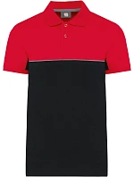210 Pracovní piqué polo model 22513977 black/red - WK 210 Pracovní piqué polo model 22513977 black/red - WK