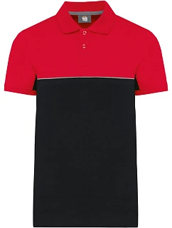 WK WK 210 Pracovné polo tričko s piké vzorom 20.W210 čierne/červené