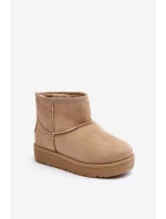 Dziecięce Śniegowce Ocieplane Beżowe Big Star MM374056