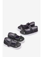 Dziecięce Balerinki Z Kokardką Czarne Amirinas Dziecięce Balerinki Z Kokardką Czarne Amirinas