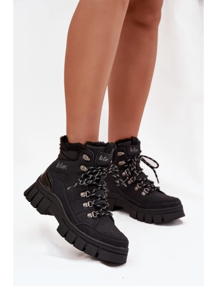 Zateplené dámské vysoké boty model 21728478 Černé - Lee Cooper