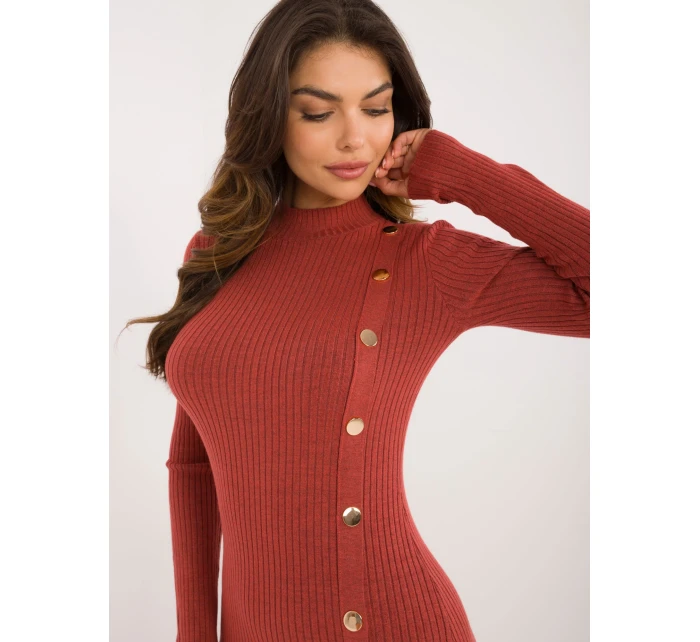 Šaty AT SK 2345 2.32 tmavo oranžová Šaty AT SK 2345 2.32 tmavo oranžová