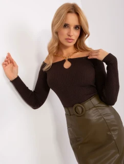 Sweter EM SW model 19069264 ciemny brązowy - FPrice