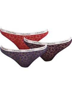 Čipkové brazilky 3-pack - QD3925E - W5G - Mix farieb - Calvin Klein
