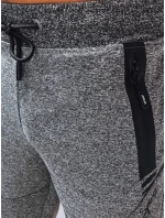 Pánske tmavosivé teplákové šortky FashionStreet SX2237