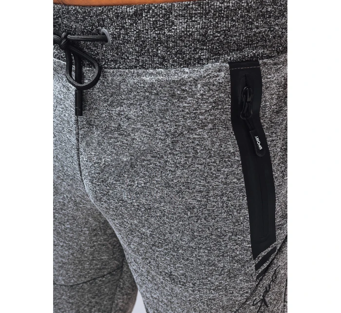 Pánske tmavosivé teplákové šortky FashionStreet SX2237