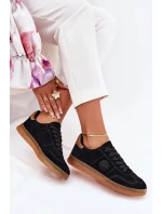 Zamszowe Sneakersy Damskie Big Star RR274851 HI-POLY SYSTEM Czarne