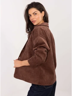 Košeľa D50061J11078A3 tmavohnedá