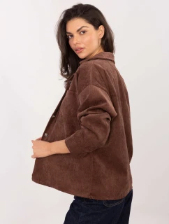 Košeľa D50061J11078A3 tmavohnedá