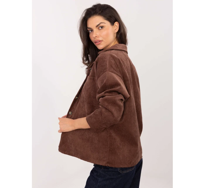 Košeľa D50061J11078A3 tmavohnedá