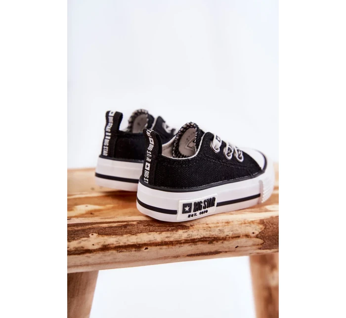 Dětské látkové tenisky BIG STAR KK374049 Černý a bílý