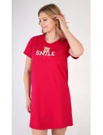 Dámská noční košile s krátkým rukávem Méďa Smile Dámská noční košile s krátkým rukávem Méďa Smile