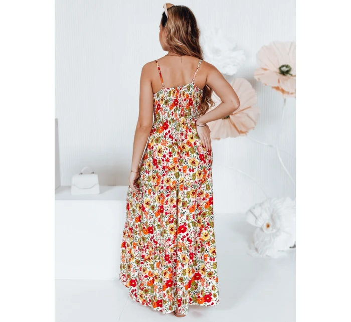 bílé květinové maxi šaty Dstreet model 21990241 - FashionStreet
