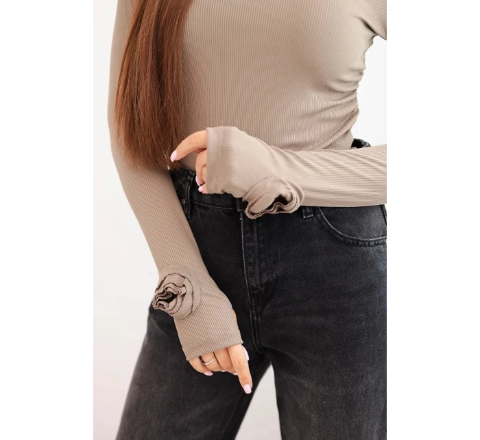 Dámska pruhovaná blúzka s bočným riasením Fango