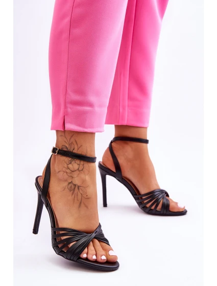 Damskie Sandały Na Szpilce Czarne My Darling