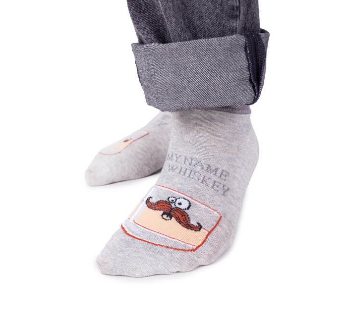 Yoclub Bavlnené ponožky Vzory Farby SKS-0086F-C200 Grey