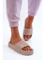 Dámske semišové šľapky Big Star Beige