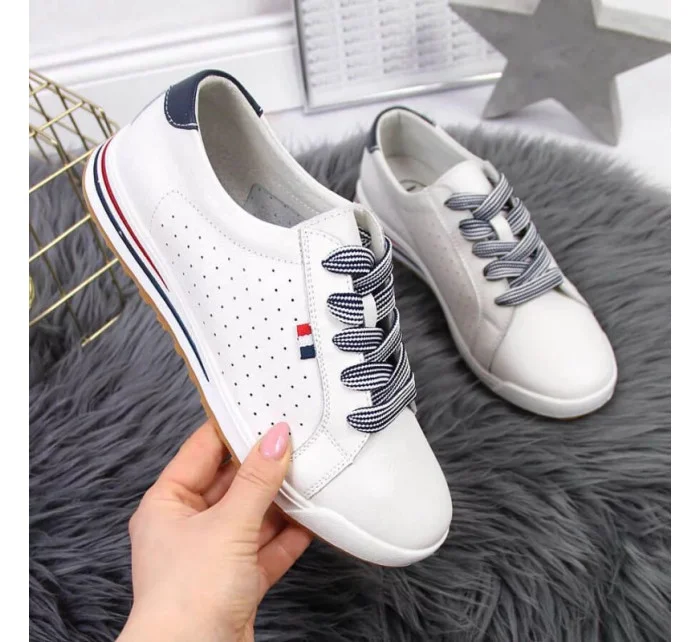 Dámske kožené tenisky PAW312 White - Filippo