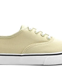 Pohodlné khaki tenisky s bielou podrážkou