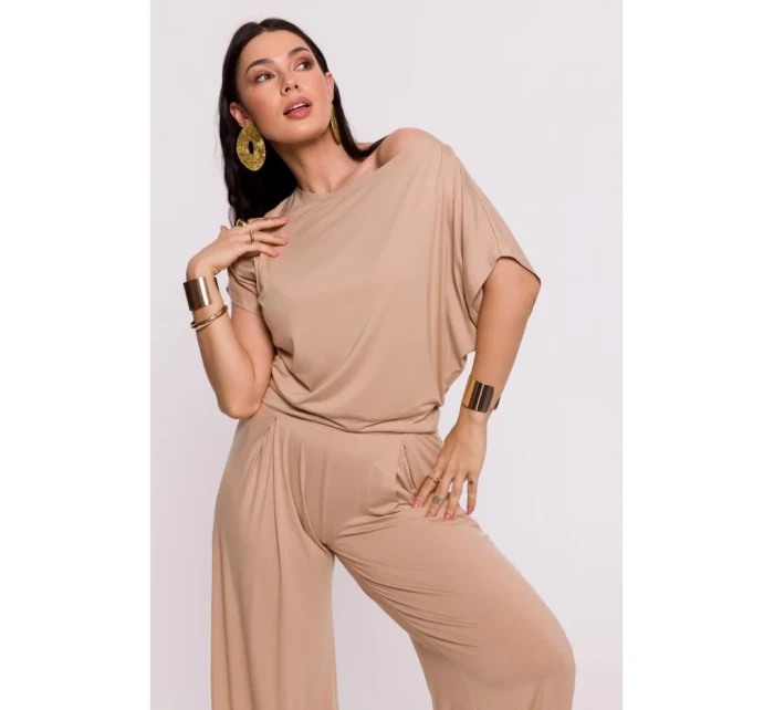 B287 Viskózový top bez ramienok - cappuccino B287 Viskózový top bez ramienok - cappuccino