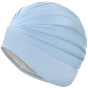 AQUA SPEED Plavecká čiapka Turban Svetlo modrý vzor 02