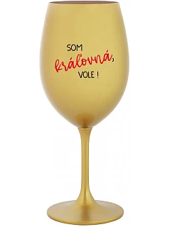 SOM model 22163931 VOLE! zlatý pohár na víno 350 ml - Giftela