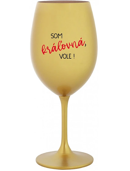 SOM model 22163931 VOLE! zlatý pohár na víno 350 ml - Giftela