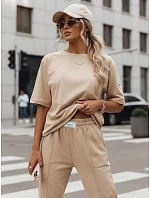Dámsky teplákový komplet RIZNA beige FashionStreet AY1035